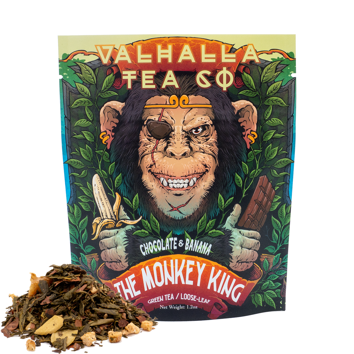 The Monkey King | Chocolate, Banana & Walnut | Green Tea